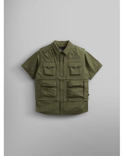 Alpha Industries Green C-1 Mod Shirt Jacket (seasonal) for men
