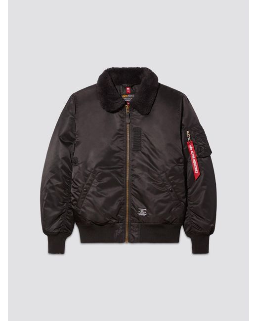 Alpha Industries Synthetic B-15 Mod Bomber Jacket in Black for Men | Lyst