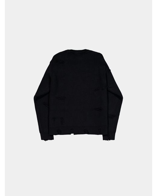 Alpha Industries Black Distressed Logo Pullover