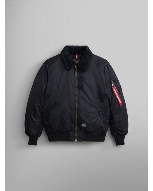 Alpha Industries Black B-15 Mod Bomber Jacket for men
