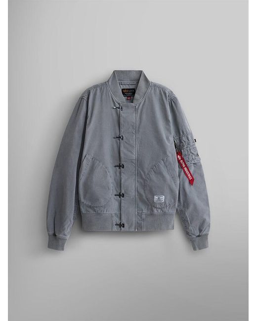 Alpha Industries Us Navy Deck Hooked Mod Jacket in Gray for Men | Lyst
