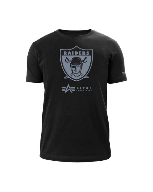 Alpha Industries Las Vegas Raiders X Alpha X New Era Tee (historic Logo) in Black | Lyst