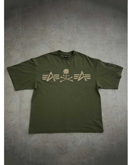Alpha Industries Green Alpha X Mastermind Tee for men