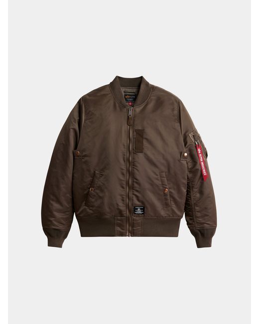 Alpha Industries Brown Ma-1 Mod Bomber Jacket for men