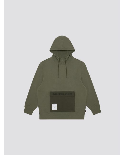 Alpha Industries Unfrm Contrast Pocket Hoodie in Green for Men | Lyst