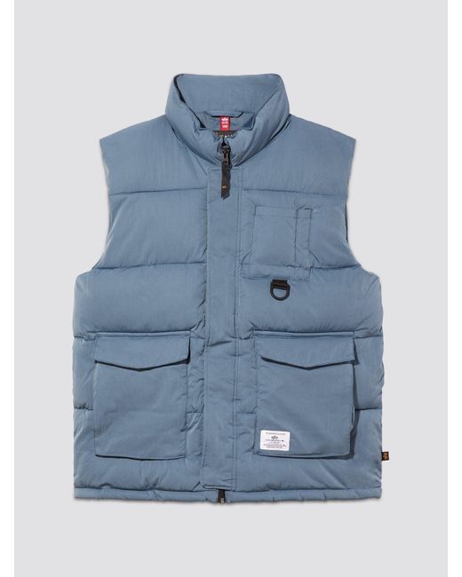 Alpha Industries Synthetic Puffer Utility Vest in Slate Blue (Blue) for
