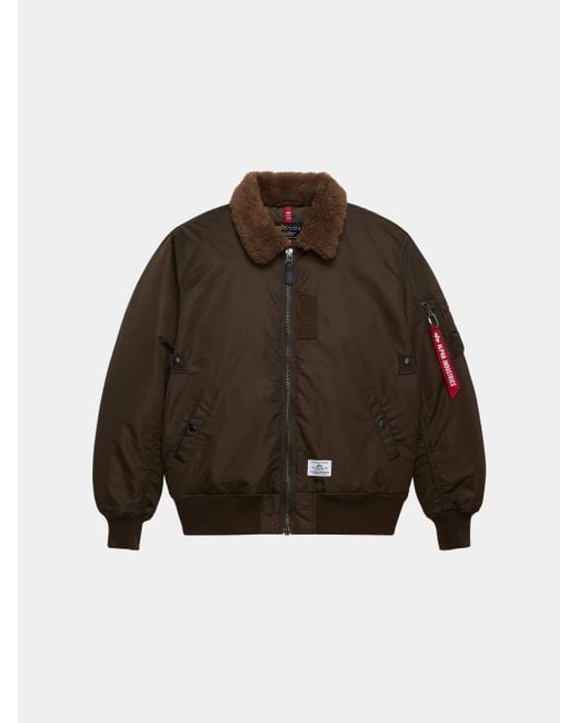 Alpha Industries Brown B-15 Mod Bomber Jacket for men