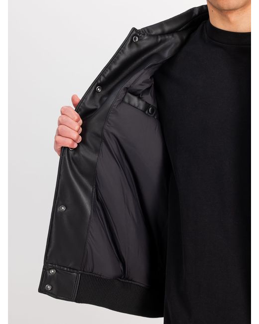 Alpha Industries Black Pu College Jacket for men