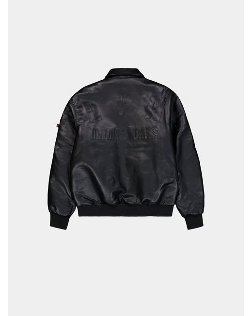 Alpha Industries Black Pu College Jacket for men