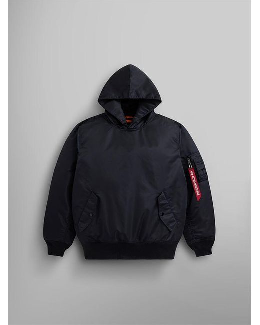Alpha Industries Women s Pull over Ma 1 Jacket Hoodie in Blue Lyst
