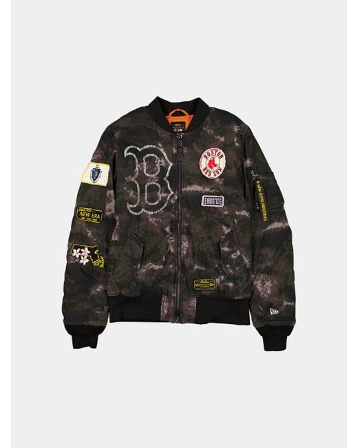 Alpha Industries Boston Red Sox X Alpha X New Era Ma-1 Bomber Jacket (black Camo) for men