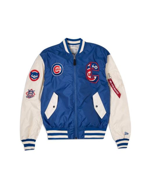 Alpha Industries Chicago Cubs X Alpha X New Era L2b Bomber Jacket in Blue Lyst
