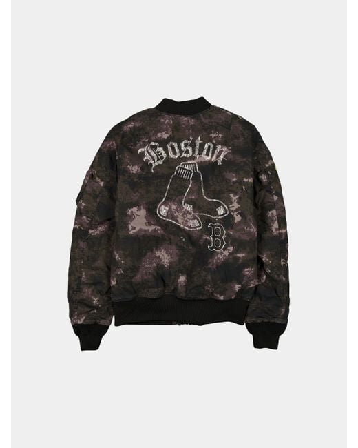 Alpha Industries Boston Red Sox X Alpha X New Era Ma-1 Bomber Jacket (black Camo) for men