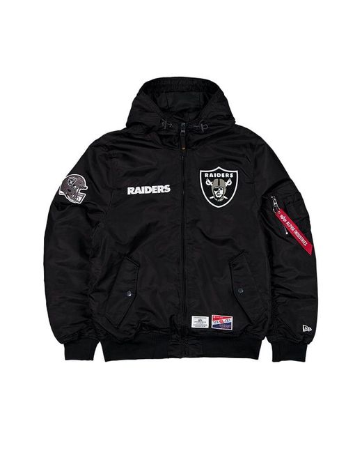 Alpha Industries Black Las Vegas Raiders X Alpha X New Era L-2b Bomber Jacket for men