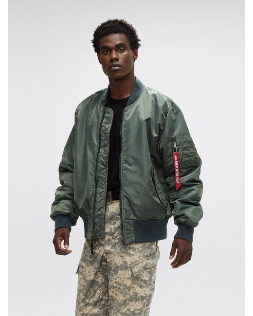 Alpha Industries for | Bomber in Men Lyst Ma-1 Battlewash Green Jacket