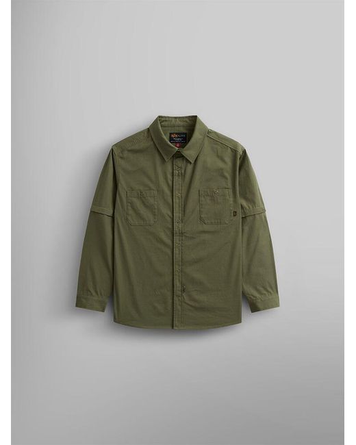 Alpha Industries Green C-1 Mod Shirt Jacket (seasonal) for men