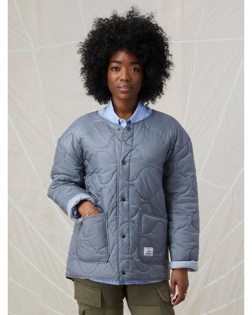 Alpha Industries Contrast Quilted Liner W in Blue Lyst