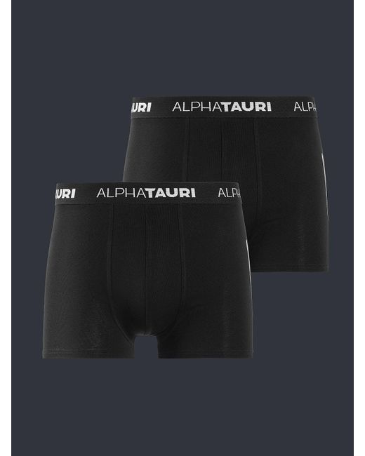 ALPHATAURI Zweierpack Boxershorts mit SILVERPLUS® in Black für Herren