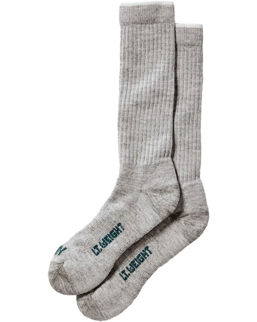 Filson Gray Lightweight Traditional Crew Socks for men