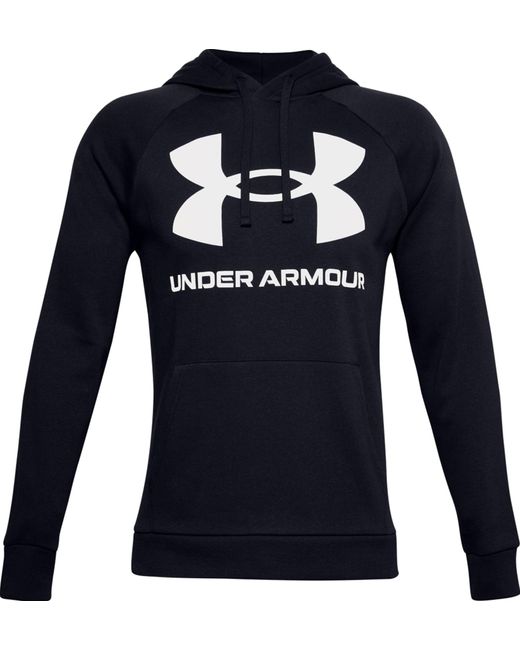 Under Armour Rival Fleece Big Logo Hoodie in Blue for Men | Lyst Canada