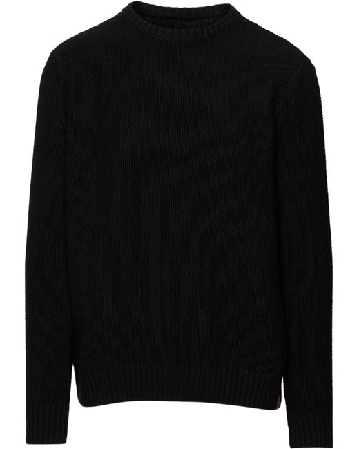 Black waffle knit sweater online