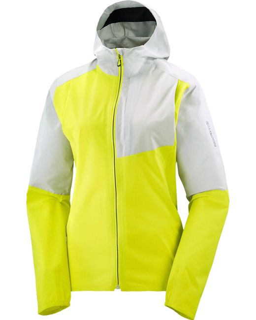 Salomon Yellow Bonatti Trail Waterproof Jacket