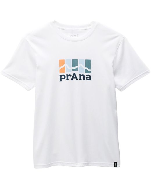 Prana White Pr Ana Mountain Light Short Sleeve T for men