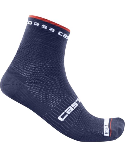 Castelli Blue Rosso Corsa Pro 9 Socks for men