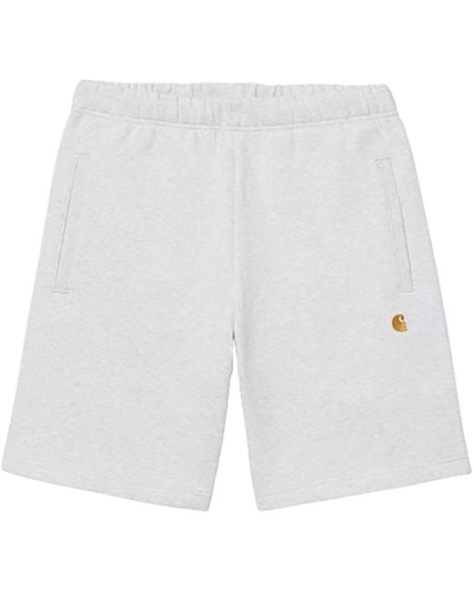Carhartt White Chase Sweat Shorts