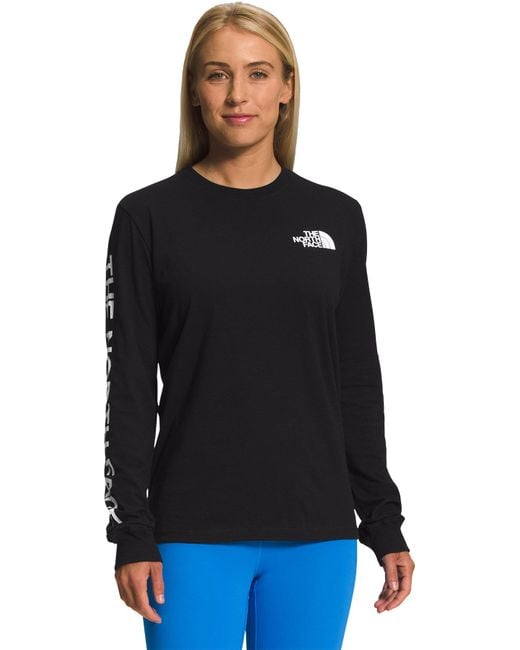 The North Face Black Sleeve Hit Long Sleeve Graphic Tee