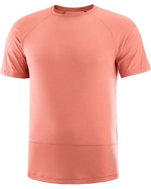 Salomon Orange Cross Run Short Sleeve T for men