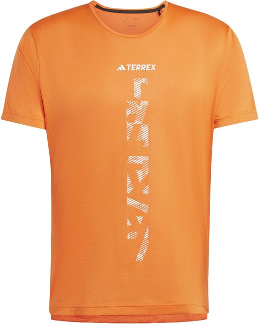 Adidas Orange Terrex Agravic Trail Running T for men