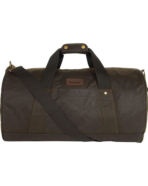 Barbour Black Explorer Wax Duffel Bag 61l