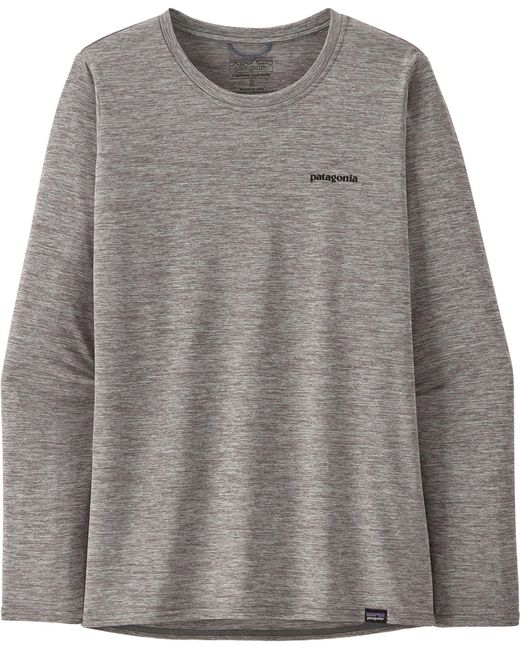 Patagonia Gray Capilene Cool Daily Graphic Long Sleeve Shirt