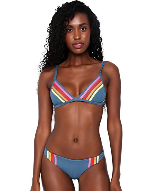 Rip Curl Synthetic Wave Shapers Stripe Banded Tri Bikini Top Lyst