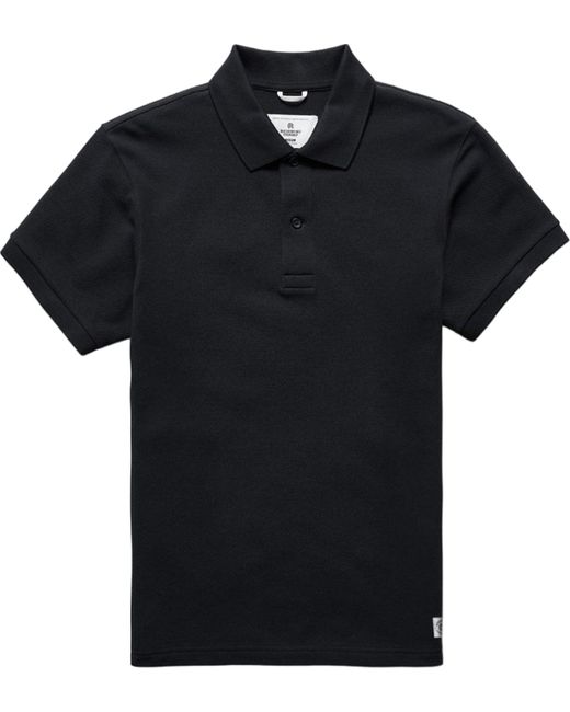 Reigning Champ Black Athletic Pique Academy Polo