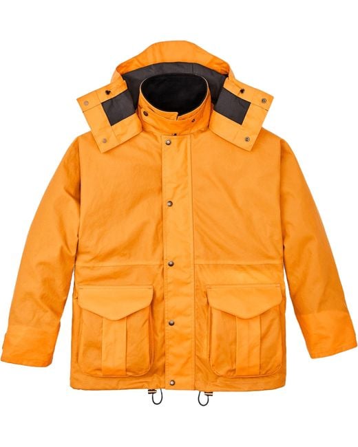 Filson Orange Foul Weather Jacket for men