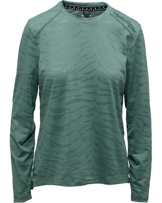 Troy Lee Designs Green Lilium Long Sleeve Jersey