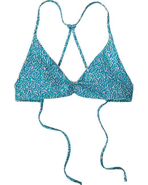 Patagonia Blue Nanogrip Sunny Tide Bikini Top