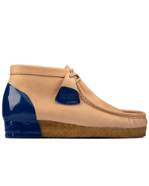clarks blue wallabees
