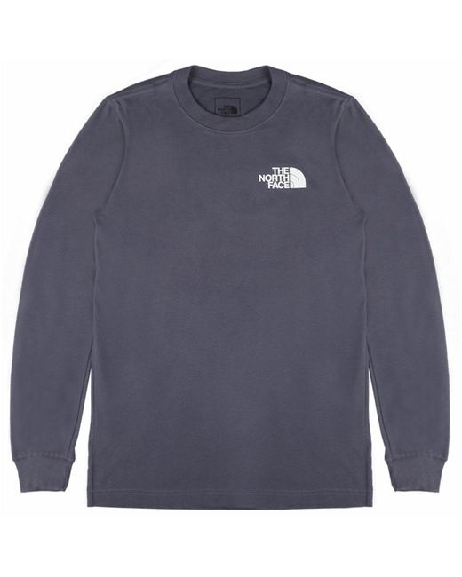 The North Face L/s Box Nse Tee in Gray for Men | Lyst