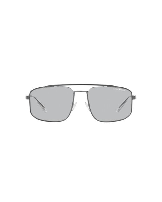 Emporio Armani Black Ea2139 Rectangular Sunglasses for men