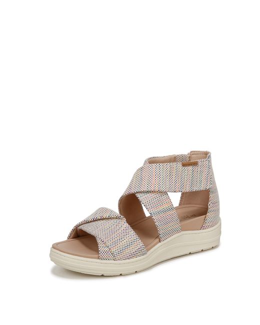 Dr. Scholls S Time Off Fun Sandal Natural Beige Rainbow 8 M