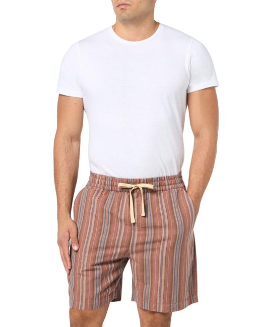 Lucky Brand White 7 Striped Linen Pull-on Shorts for men
