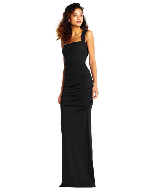 Adrianna Papell Black Jersey Sleeveless Gown