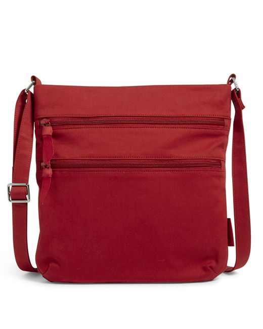 Vera Bradley Cotton Triple Zip Hipster Crossbody Purse in Red Lyst
