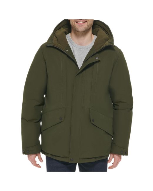 Cole Haan Green Hooded Puffer Jacket for men