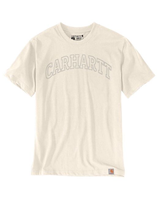 Carhartt Natural Big & Tall Relaxed Fit Heavyweight Short-sleeve Logo Graphic T-shirt for men