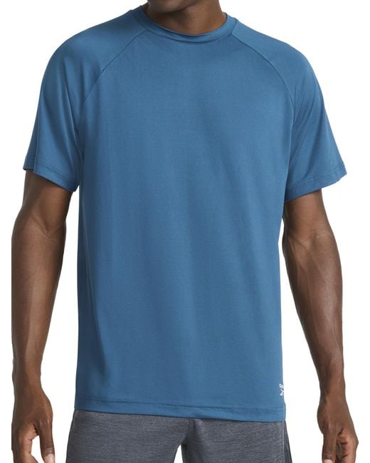 Reebok Blue 's Sonic Bolt Raglan Crewneck T-shirt for men