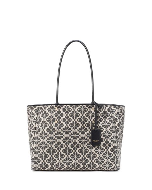 Kate Spade Gray Spade Flower Jacquard Tote